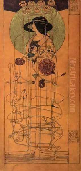 Part Seen, Part Imagined Oil Painting by Charles Rennie Mackintosh