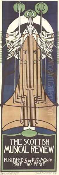 The Scottish Musical Review Oil Painting by Charles Rennie Mackintosh