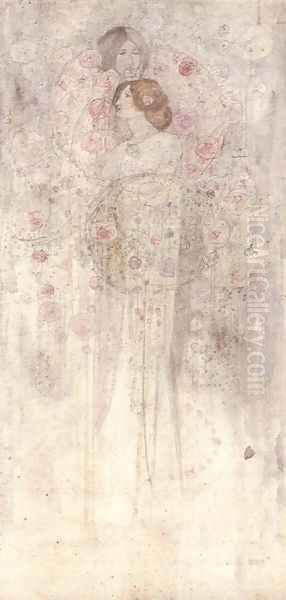 Fairies Oil Painting by Charles Rennie Mackintosh