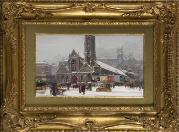 Saint Nicolas Des Champs Oil Painting by Eugene Galien-Laloue