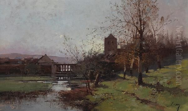 Romantic Landscape Oil Painting by Eugene Galien-Laloue