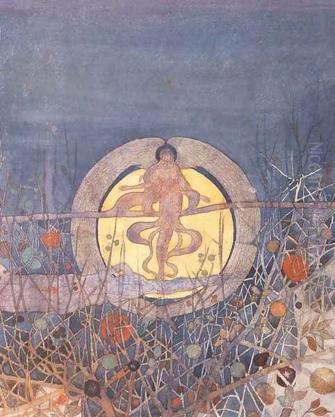 The Harvest Moon Oil Painting by Charles Rennie Mackintosh