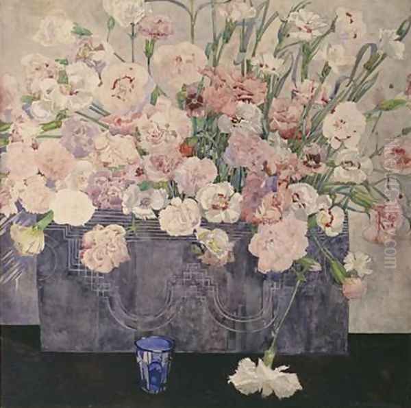 Pinks Oil Painting by Charles Rennie Mackintosh