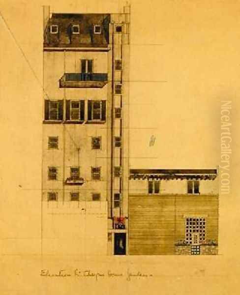 Elevation of Proposed Studio in Glebe Place and Upper Cheyne Walk Oil Painting by Charles Rennie Mackintosh