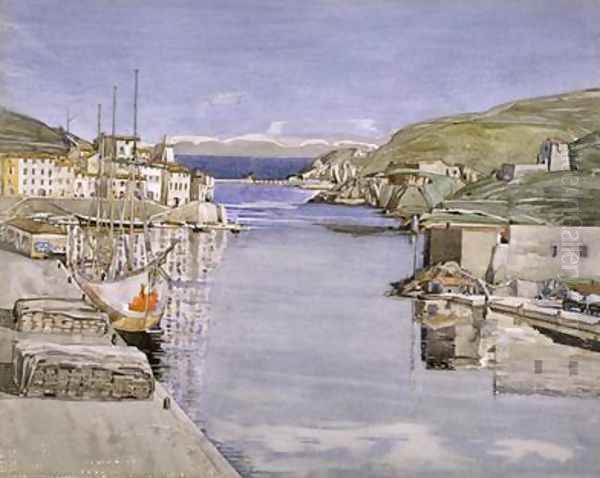 A Southern Port Oil Painting by Charles Rennie Mackintosh