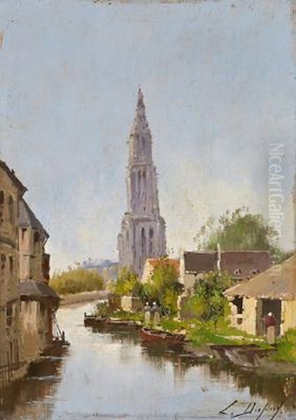 Amersfoort - La Tour Notre Dame Oil Painting by Eugene Galien-Laloue