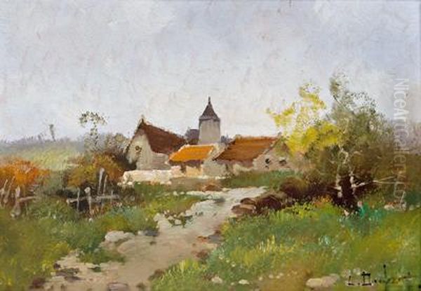 Blick Auf Ein Dorf Oil Painting by Eugene Galien-Laloue