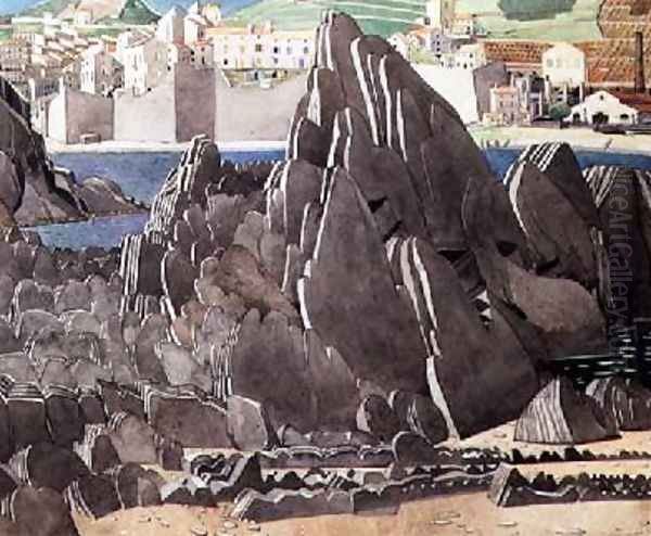 The Rocks 1927 Oil Painting by Charles Rennie Mackintosh