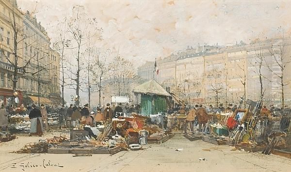 La Brocante Oil Painting by Eugene Galien-Laloue