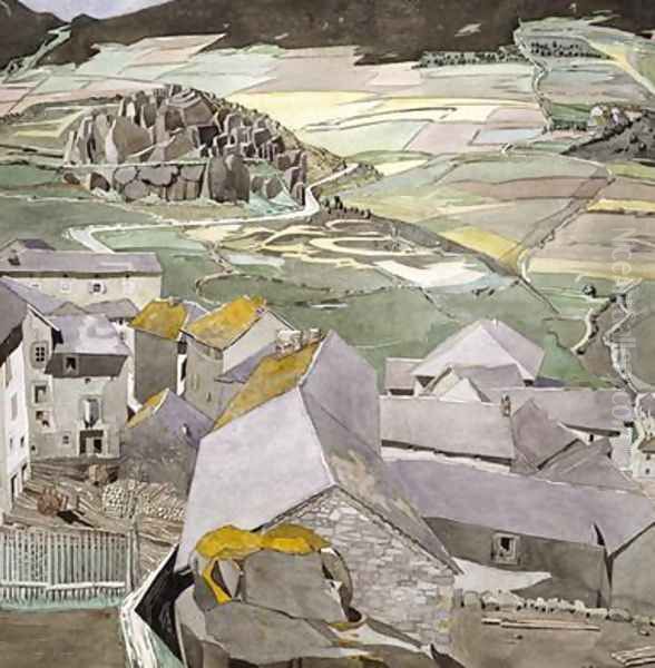 The Village of La Lagonne Oil Painting by Charles Rennie Mackintosh