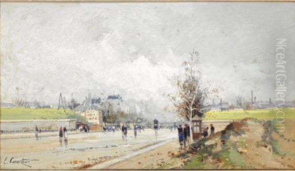 Autumn In Paris Oil Painting by Eugene Galien-Laloue