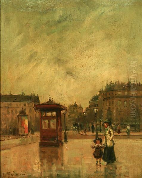 Calle Paris Oil Painting by Eugene Galien-Laloue