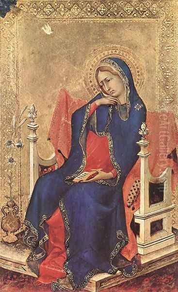 The Virgin of the Annunciation Oil Painting by Simone Martini