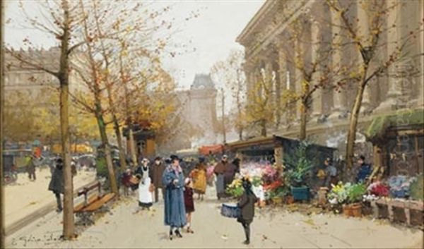 Madeleine Oil Painting by Eugene Galien-Laloue