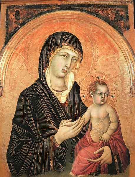 Madonna and Child 1308-1310 Oil Painting by Simone Martini