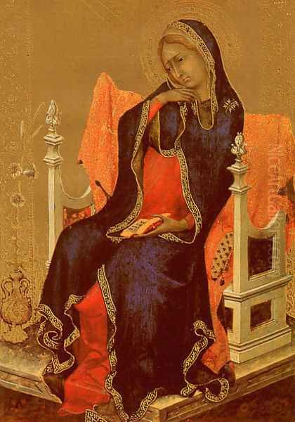 The Virgin of the Annunciation 1339 Oil Painting by Simone Martini