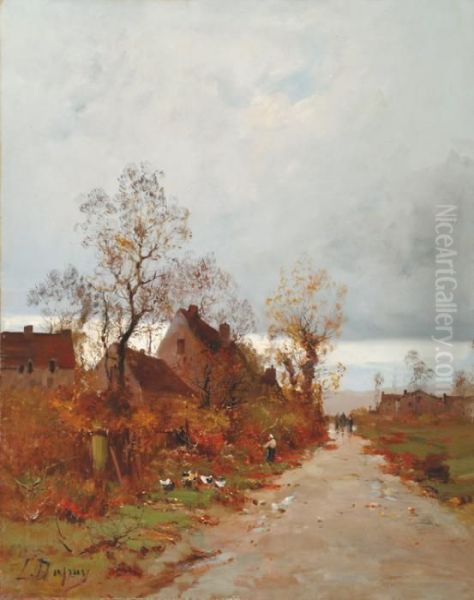 La Fermiere Sur Le Chemin Oil Painting by Eugene Galien-Laloue