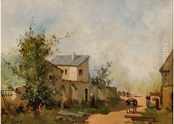 Le Village Oil Painting by Eugene Galien-Laloue