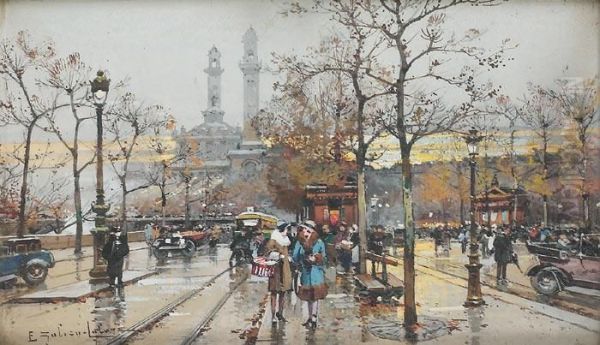 Le Trocadero Oil Painting by Eugene Galien-Laloue