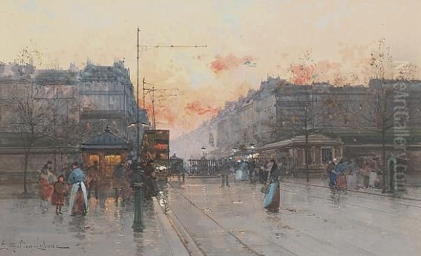 Porte De Chatillon Oil Painting by Eugene Galien-Laloue