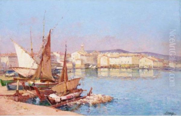 Martigues Oil Painting by Eugene Galien-Laloue