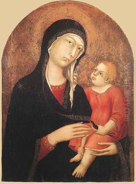 Madonna and Child (from Castiglione d'Orcia) Oil Painting by Simone Martini