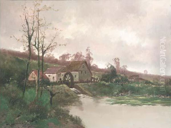 Le Moulin Oil Painting by Eugene Galien-Laloue