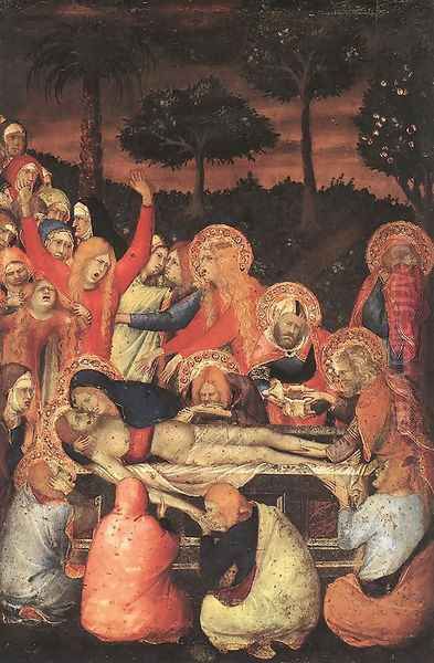 Entombment Oil Painting by Simone Martini