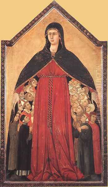 Madonna of Mercy Oil Painting by Simone Martini