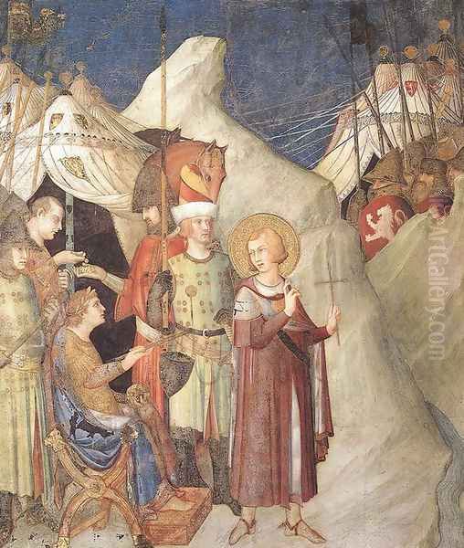 Saint Martin Renouncing the Sword 1321 Oil Painting by Simone Martini