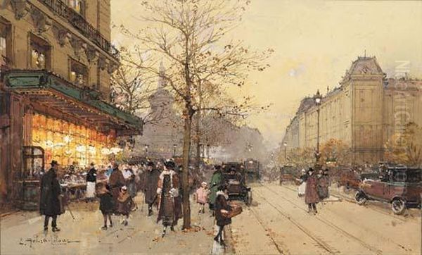 Place De La Republique Oil Painting by Eugene Galien-Laloue