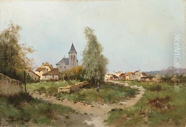 The Path Outside The Village Oil Painting by Eugene Galien-Laloue