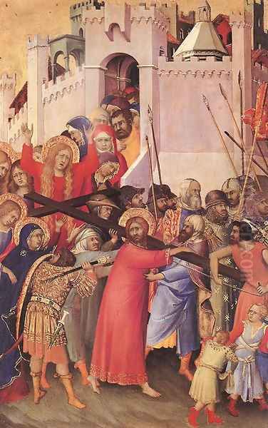 The Carrying of the Cross Oil Painting by Simone Martini