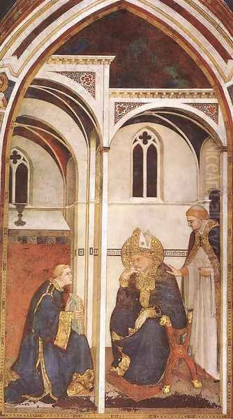 Meditation Oil Painting by Simone Martini