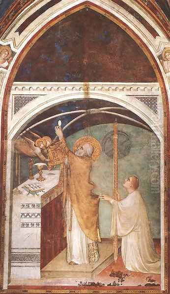 Miraculous Mass Oil Painting by Simone Martini