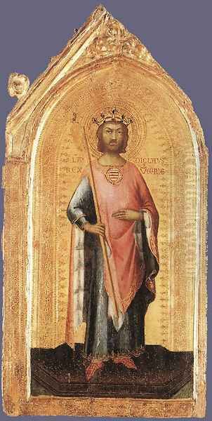 St Ladislaus, King of Hungary Oil Painting by Simone Martini