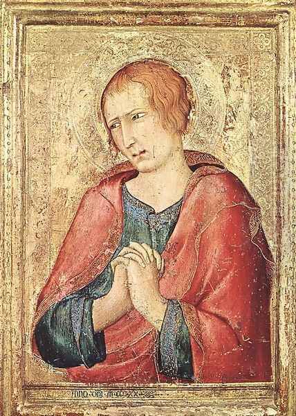 St John the Evangelist Oil Painting by Simone Martini