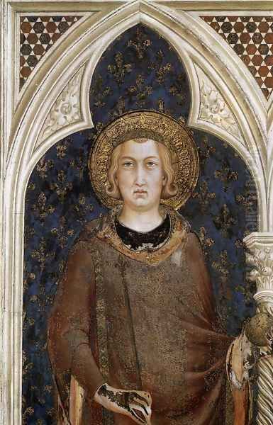 St Louis of France Oil Painting by Simone Martini