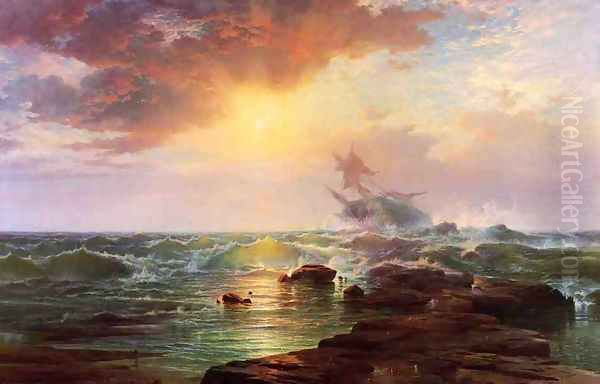 The Shipwreck Oil Painting by Edward Moran