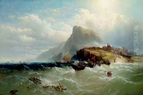 Grand Manan Oil Painting by Edward Moran