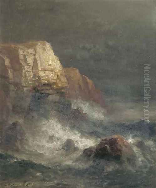 Rocky Coast Oil Painting by Edward Moran