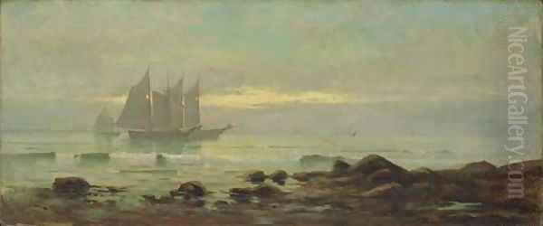 Shrimpers Returning from Work Oil Painting by Edward Moran