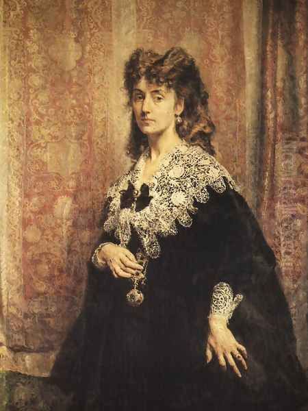 Portrait of Maria Puslowska Oil Painting by Jan Matejko