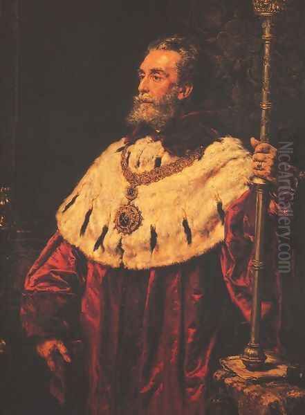 Portrait of Stanislaw Tarnowski Oil Painting by Jan Matejko