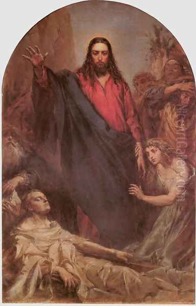 Resurrection of Lazarus Oil Painting by Jan Matejko