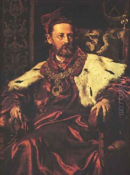 Portrait of Jozef Szujski Oil Painting by Jan Matejko