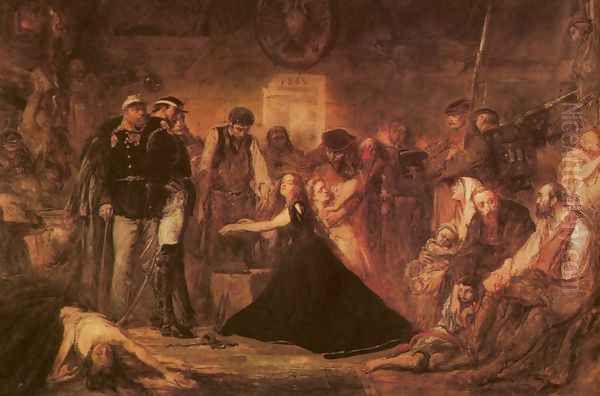 Year 1863 - Polonia Oil Painting by Jan Matejko