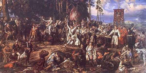 Kosciuszko at the Battle of Raclawice Oil Painting by Jan Matejko