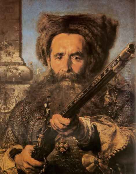 Portrait of Hetman Ostafij Daszkiewicz Oil Painting by Jan Matejko