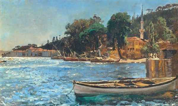 View of Bebek near Constantinople Oil Painting by Jan Matejko